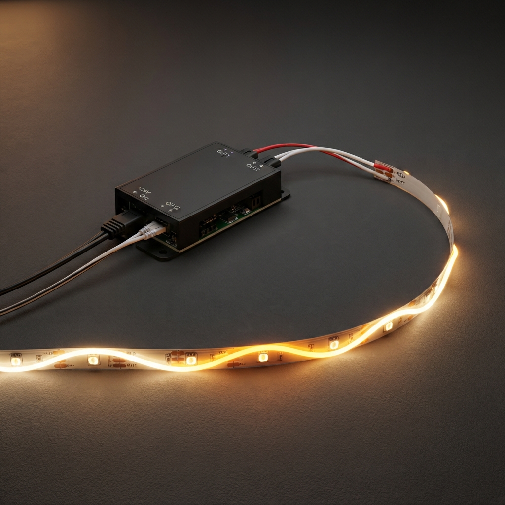 Уличная светодиодная лента Контроллер FEEL LIGHT с эффектом двойной волны для светодиодной ленты "Комета" SVL-K2-5050-60-24V-W арт. SVL-C-K2-24-W для загородного дома — FEEL LIGHT Санкт-Петербург