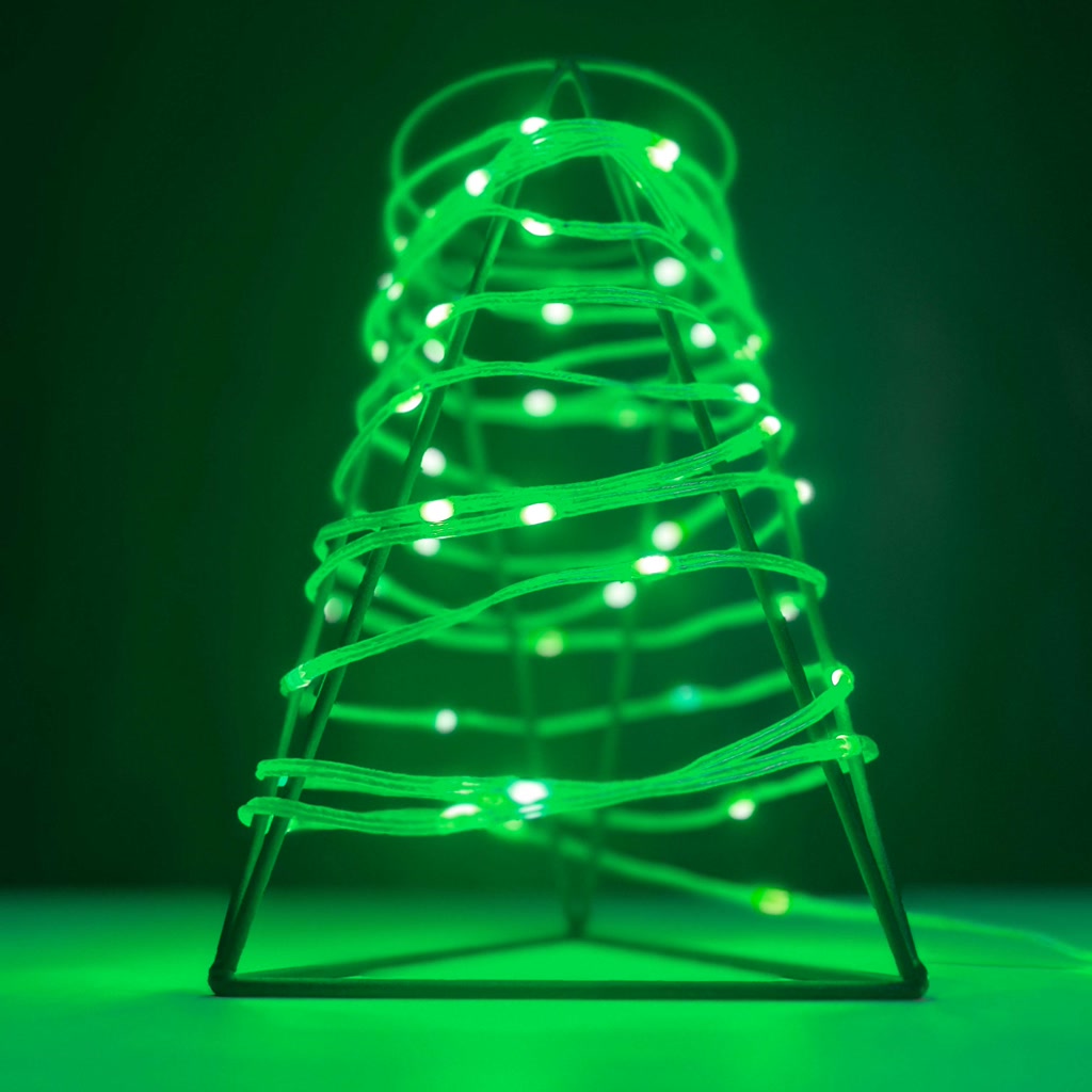 Уличная гирлянда-нить Светодиодная гирлянда "Краса" 200м, 2000 LED, прозрачный провод, зелёная арт. SVL-CR200-24V-T/G для загородного дома — FEEL LIGHT Санкт-Петербург