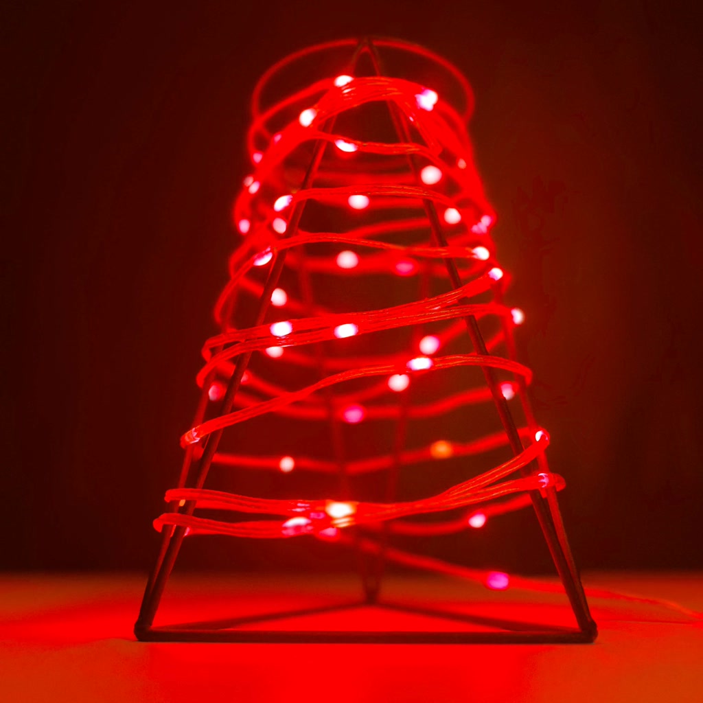 Уличная гирлянда-нить Светодиодная гирлянда "Краса" 200м, 2000 LED, прозрачный провод, красная арт. SVL-CR200-24V-T/R для загородного дома — FEEL LIGHT Санкт-Петербург